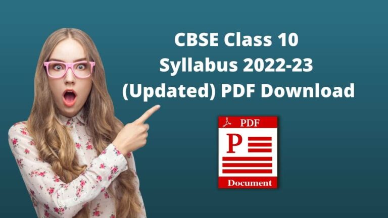 cbse class 10 syllabus 2022-23