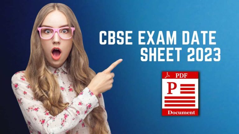 CBSE Date Sheet 2023